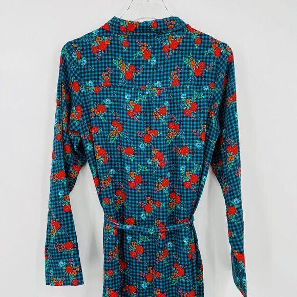 NEW Matilda Jane Checked Floral Fa La La Long Sleeve Shirt Dress Small - Picture 10 of 13